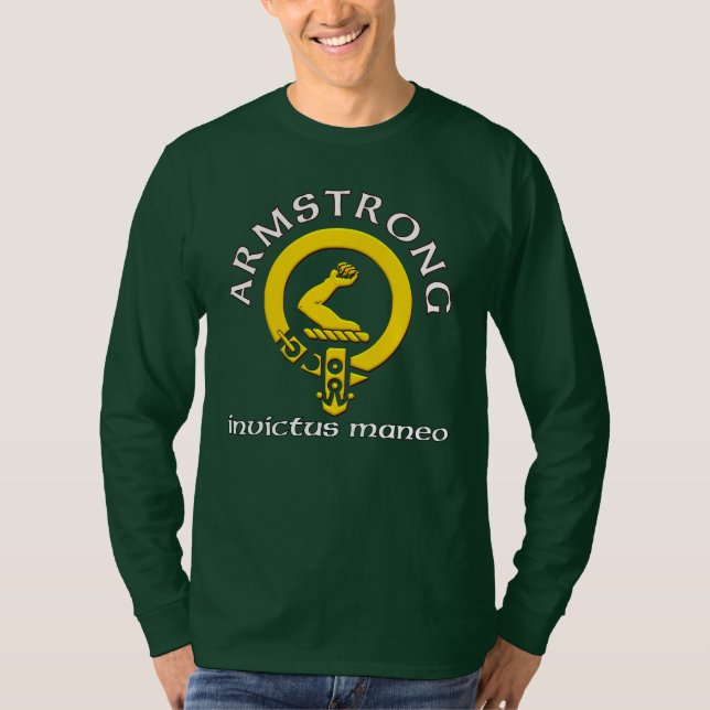 Camiseta Armstrong Escudo de armas Invictus Maneo-Camiseta (Anverso)