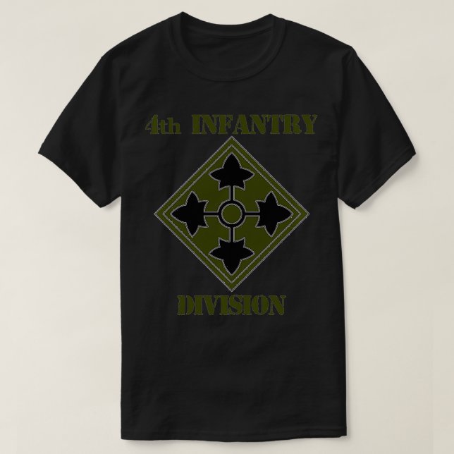 Camiseta Army 4th Infantry Division Subdued Unit Patch Grun (Diseño del anverso)