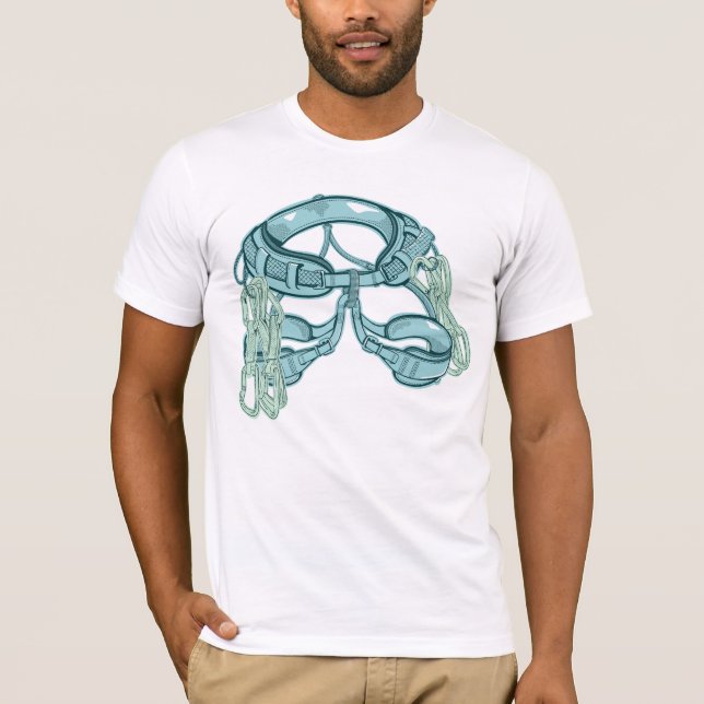 Camiseta Arnés de escalada de roca con dibujos rápidos (Anverso)