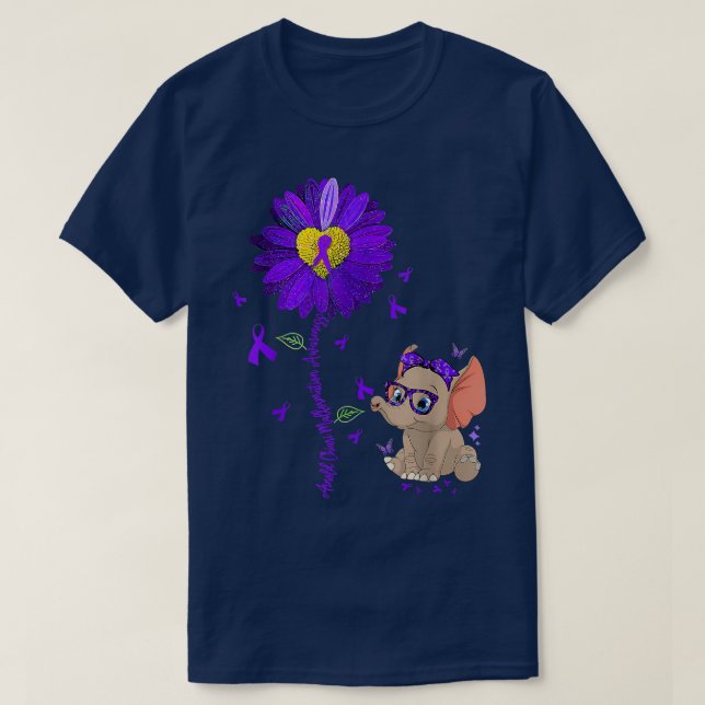 Camiseta Arnold Chiari Malformation Awareness Sunflower Ele (Diseño del anverso)