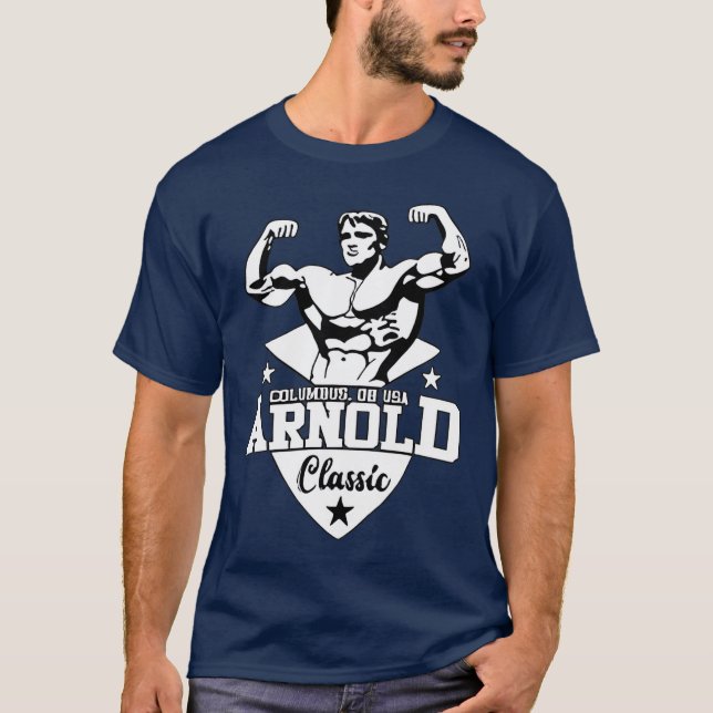 Camiseta Arnold Schwarzenegger, conquista olímpica (Anverso)