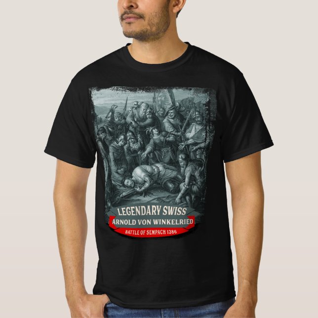 Camiseta Arnold von Winkelried Sempach, héroe legendario su (Anverso)