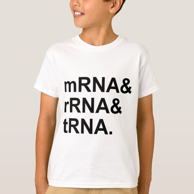 Camiseta ARNr ARNm ARNt | Tipos de ARN (Anverso)