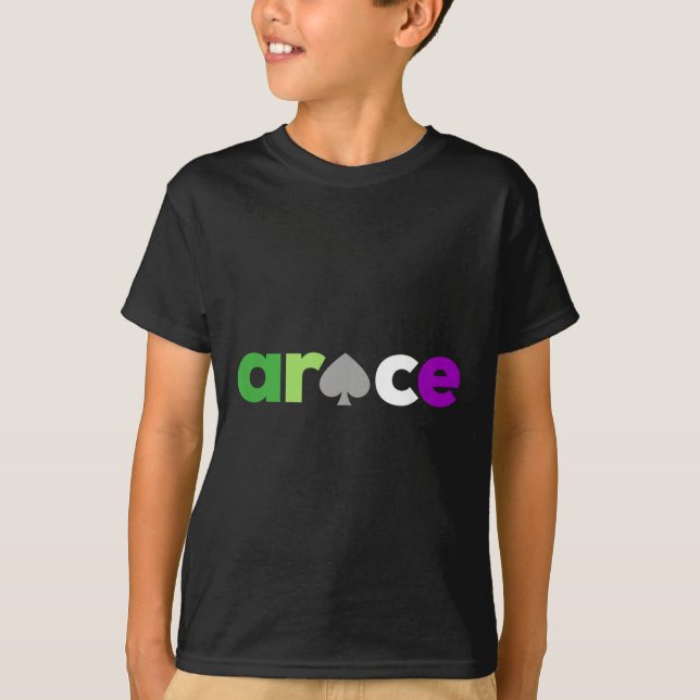 Camiseta Aro Ace Pride Spade, Lgbt Aroace, Lgbtq Aromántico (Anverso)