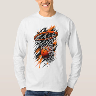 Camiseta Aro de Baloncesto Dunk Streetwear – Cesta Naranja 