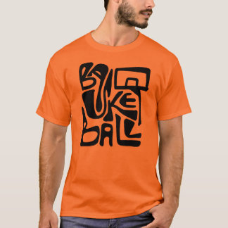 Camiseta Aro de Baloncesto Retro Dibujado a Mano Negro Nara