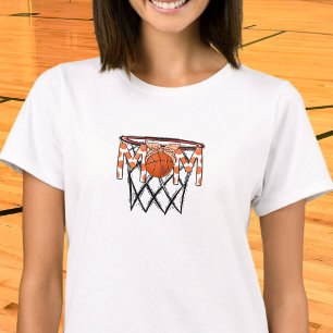 Camiseta Aro de lunares naranja MAMÁ de baloncesto