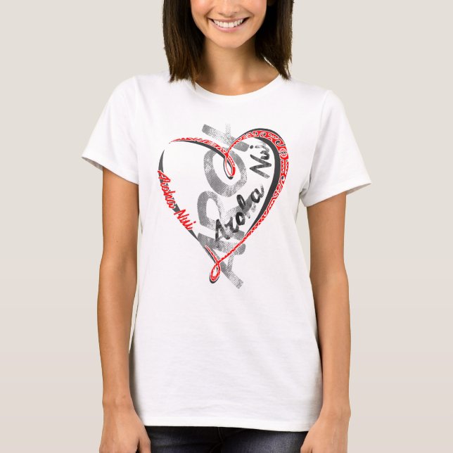 Camiseta Aroha Nui - Amor profundo - blanco (Anverso)
