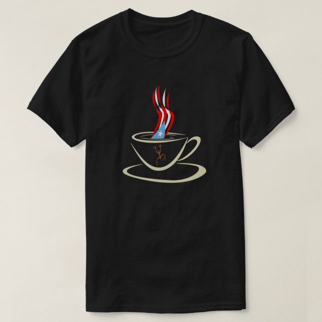 Camiseta Aroma a Puerto Rico café Coqui Mug Coqui T-Shir (Diseño del anverso)