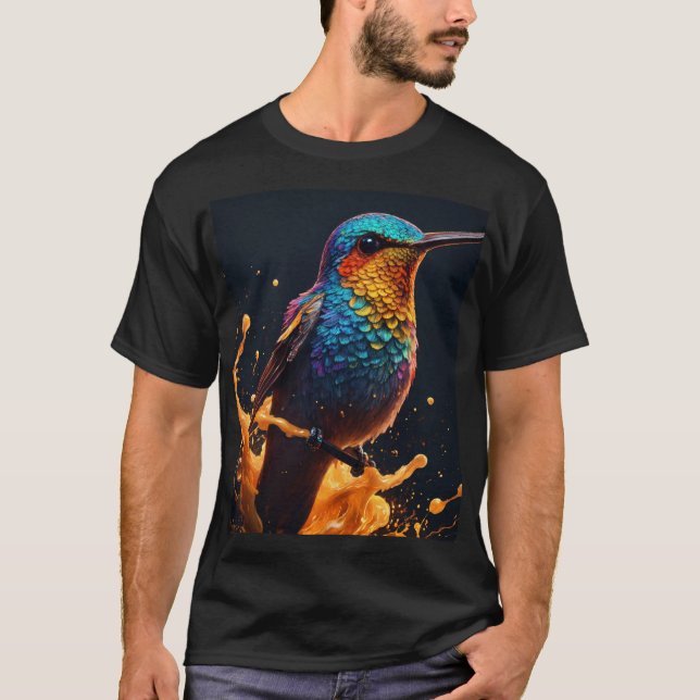 Camiseta Aroma de colibrí elegante (Anverso)