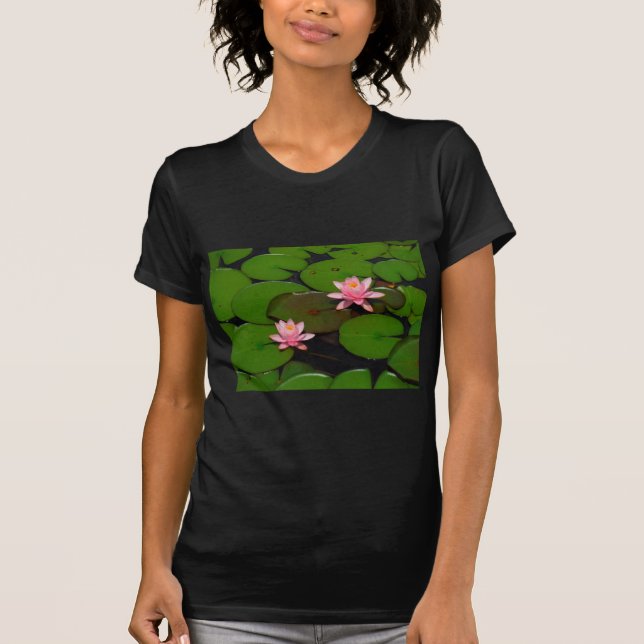 Camiseta Aroma de flores de lirio de loto rosa, (Anverso)