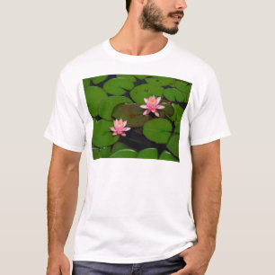 Camiseta Aroma de flores de lirio de loto rosa,