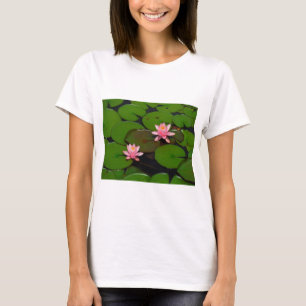 Camiseta Aroma de flores de lirio de loto rosa,