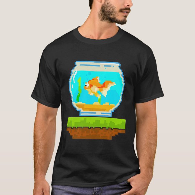 Camiseta Aroma de pescado de 8 bits alucinante animal 8 bit (Anverso)