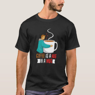 Camiseta Aroma Espresso Latte Abrazo Taza Taza Amor Calient