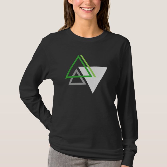 Camiseta Aromantic Aro Pride Subtle Geometric LGBTQ LGBT Ga (Anverso)