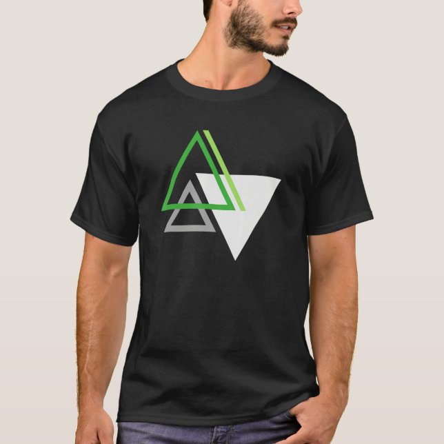 Camiseta Aromantic Aro Pride Subtle Geometric LGBTQ LGBT Ga (Anverso)
