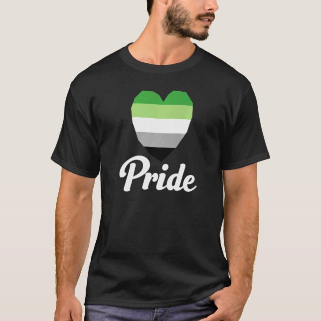 Camiseta Aromántico Orgullo Gay Palabra Arcoiris 2 (Anverso)