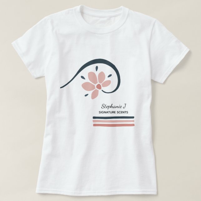 Camiseta Aromaterapia de aceites esenciales florales de mod (Diseño del anverso)