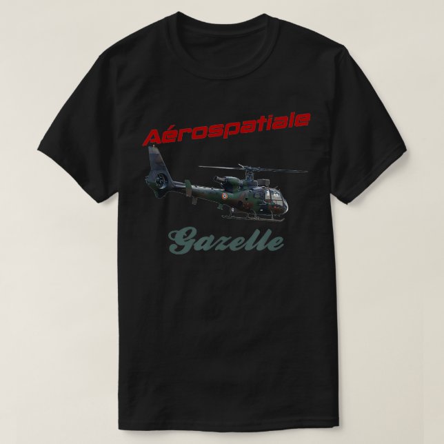 Camiseta Arospatiale gazelle helicóptero sa 341 gazelle sa3 (Diseño del anverso)