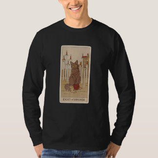 Camiseta Arot Card Eight Of Swords And Cat Cosmic Graphic C