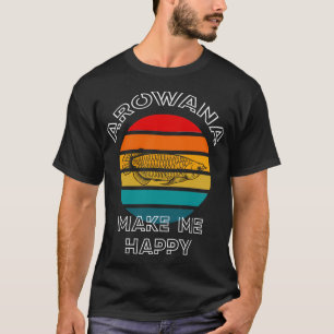 Camiseta Arowana Me Hacen Feliz Retro Atardecer