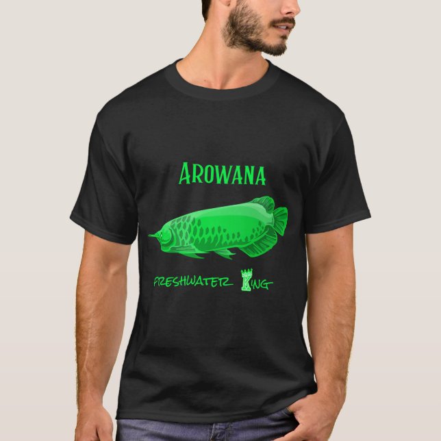 Camiseta Arowana Verde Rey de Agua Dulce (Anverso)