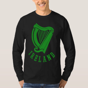 Camiseta Arpa celta irlandesa emblema medieval de Irlanda