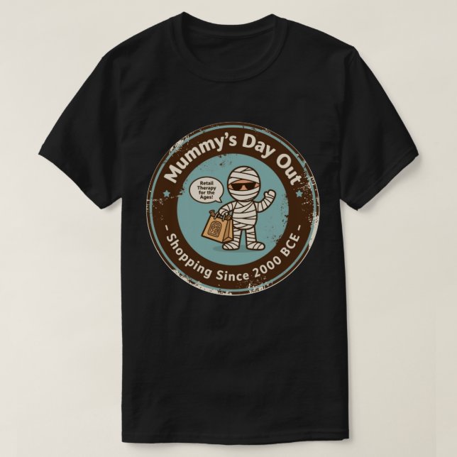Camiseta Arqueología Divertida Compras Humor (Diseño del anverso)