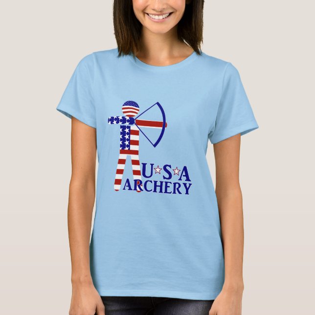 Camiseta ARQUERÍA Patriótica DE EEUU (Anverso)