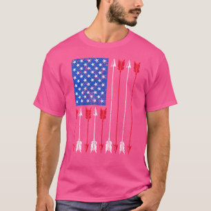 Camiseta Arquero De Bocazas Estadounidense Patriótico Arroj