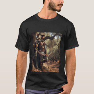 Camiseta Arquero de Elfo Fantasía descansando en un bosque