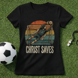 Camiseta Arquero de Fútbol Jesucristo Fe Retro