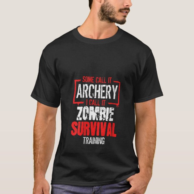 Camiseta Arquero femenino obsequia a barrena cacería zombie (Anverso)