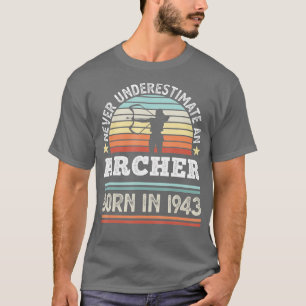 Camiseta Arquero nacido en 1943 80º cumpleaños Regalos de t
