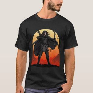 Camiseta Arquero oscuro guerrero al atardecer