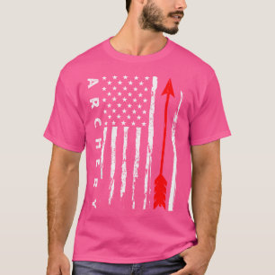 Camiseta Arquetería Bandera Americana Deporte Incendio Tiro