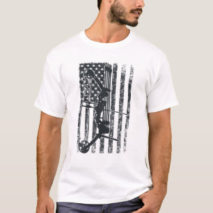 Camiseta Arquetería Bandera Americana Regalos Vintage Arco 