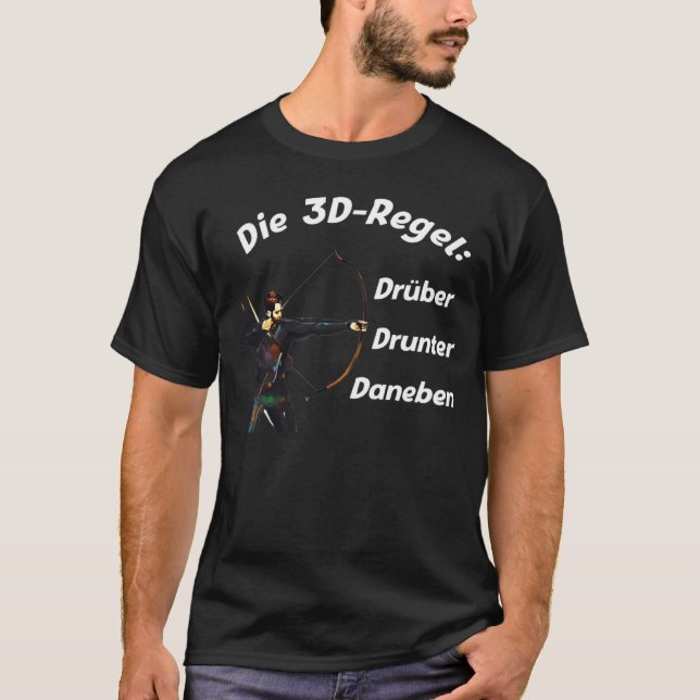 Camiseta Arquetería de reglas 3D (Anverso)