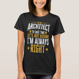 Camiseta Arquitecto Ahorrar tiempo Supongamos que soy la id