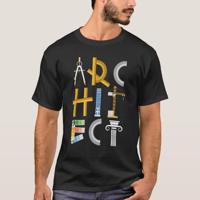 Camiseta Arquitecto - Art Drawing Design Architecture Co (Anverso)