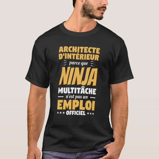 Camiseta Arquitecto De Interior Porque Multitarea Ninja (Anverso)