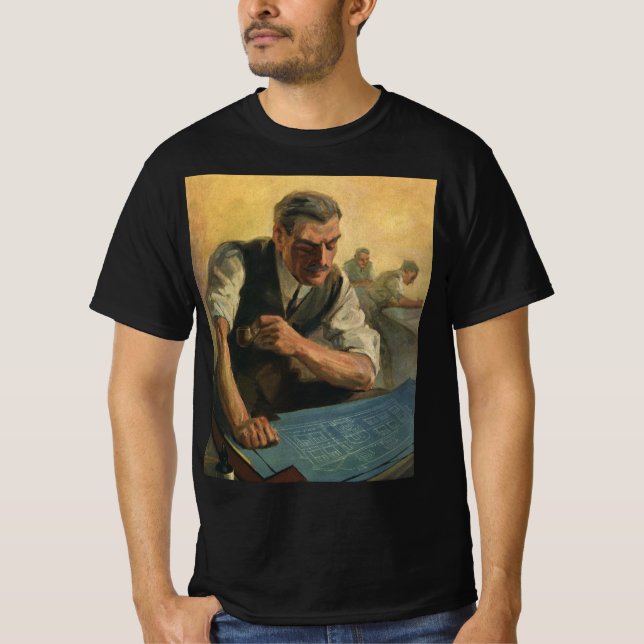 Camiseta Arquitecto de negocios de época y programas de con (Anverso)