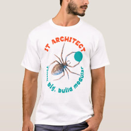 Camiseta Arquitecto de TI Humor Tecnológico Araña Modular