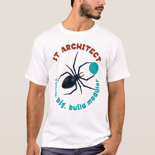 Camiseta Arquitecto de TI Viuda Negra Modular Divertido (Anverso)