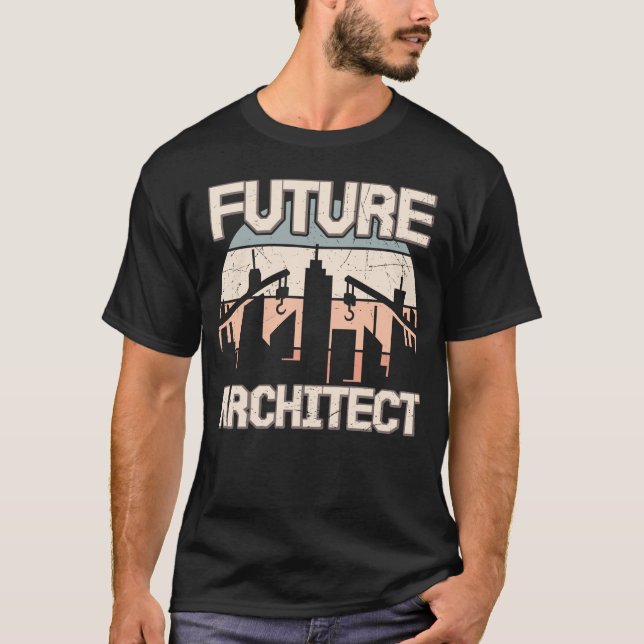 Camiseta Arquitecto estudiantil futuro arquitecto retro (Anverso)