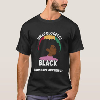 Camiseta Arquitecto paisajista afro negro sin disculpas