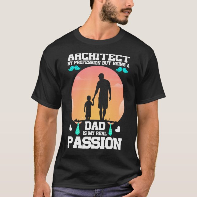 Camiseta Arquitecto profesional masculino pero papá con pas (Anverso)