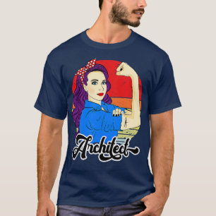 Camiseta Arquitecto Vintage Female Gift Architecture Fuerte
