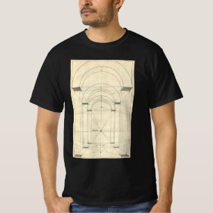Camiseta Arquitectura antigua, perspectiva de arco renacent